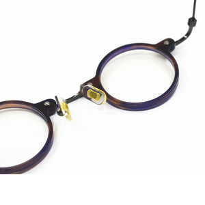 Vintage Small Round 36mm Hand Made Eyeglass Frames Titanium Acetate Full Rim Rx able Optical Men Women