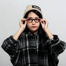 Load image into Gallery viewer, Vintage Small Round 38mm John Lennon Johnny Depp Japanese Hand Made Wooden Eyeglass Frames Myopia Rx able Glasses