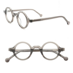 Vintage Small Round 38mm John Lennon Johnny Depp Japanese Hand Made Wooden Eyeglass Frames Myopia Rx able Glasses