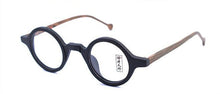 Load image into Gallery viewer, Vintage Small Round 38mm John Lennon Johnny Depp Japanese Hand Made Wooden Eyeglass Frames Myopia Rx able Glasses