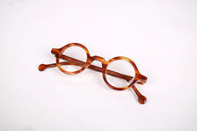 Load image into Gallery viewer, Vintage Small Round 38mm John Lennon Johnny Depp Japanese Hand Made Wooden Eyeglass Frames Myopia Rx able Glasses