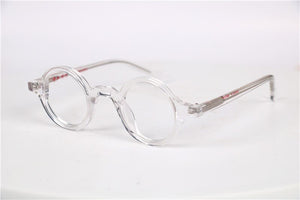 Vintage Small Round 38mm John Lennon Johnny Depp Japanese Hand Made Wooden Eyeglass Frames Myopia Rx able Glasses