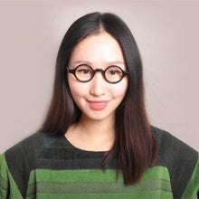 Load image into Gallery viewer, Vintage Small Round 38mm John Lennon Johnny Depp Japanese Hand Made Wooden Eyeglass Frames Myopia Rx able Glasses