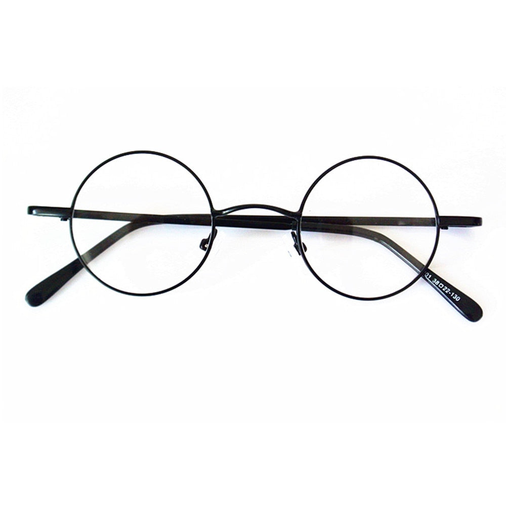 COASION Vintage Round Clear Glasses Small Metal Frame Non Prescription Lens Eyeglasses