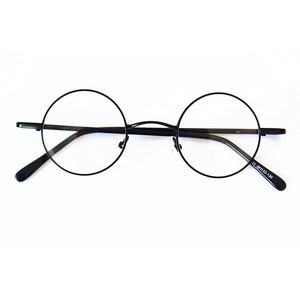 Vintage Small Round 38mm Spring Hinges John Lennon Metal Eyeglass Frames Full Rim Myopia Rx Able Glasses
