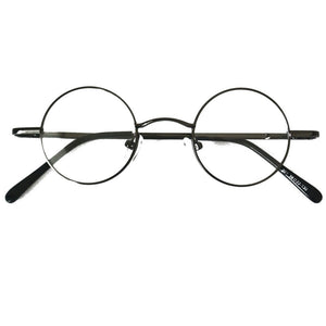 Vintage Small Round 38mm Spring Hinges John Lennon Metal Eyeglass Frames Full Rim Myopia Rx Able Glasses