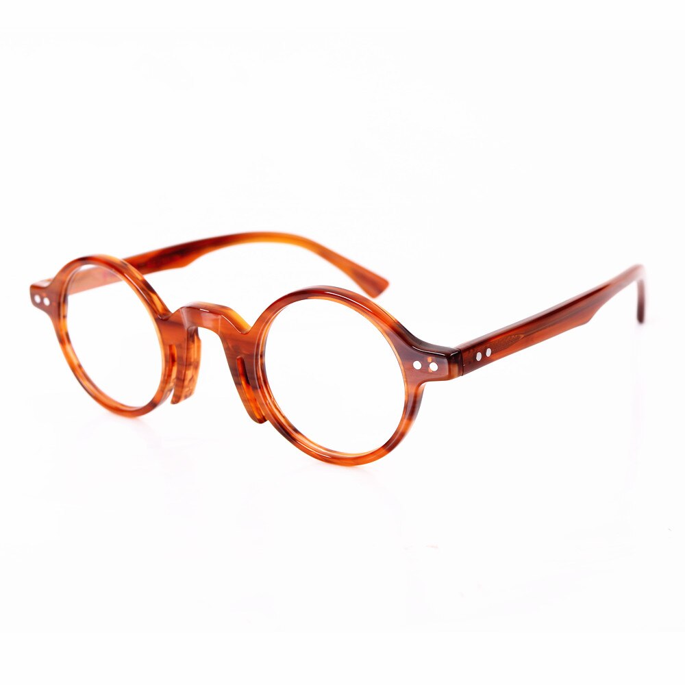 Vintage Small Round 40mm Eyeglass Frames Hand Made Acetate Full Rim able
