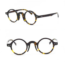 Load image into Gallery viewer, Vintage Small Round 40mm Eyeglass Frames Hand Made Acetate Full Rim able
