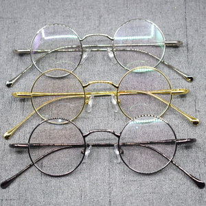 Vintage Small Round 40mm Titanium Eyeglasses Frames Full Rim Unisex Rx able Glasses