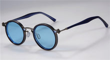 Carica l&#39;immagine nel visualizzatore di Gallery, Occhiali da sole Tavat vintage tondi piccoli in lega + acetato Lenti polarizzate dal design unico con intarsio cavo Occhiali da vista da uomo da donna di buona qualità 