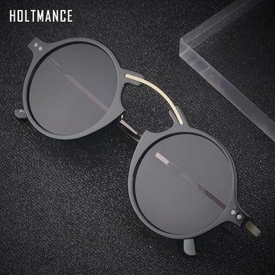 Vintage Small Round Steampunk Sunglasses Men 2023  Brand Punk Sun Glasses For Women With A Case Gaming Computer Eyeglass