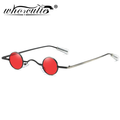 Vintage Small Round Sunglasses Women Brand Design Black Frame 90s Steampunk Goggles Circle Lens Sun Glasses Shades S136