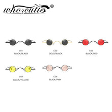 Load image into Gallery viewer, Vintage Small Round Sunglasses Women Brand Design Black Frame 90s Steampunk Goggles Circle Lens Sun Glasses Shades S136