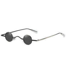Load image into Gallery viewer, Vintage Small Round Sunglasses Women Brand Design Black Frame 90s Steampunk Goggles Circle Lens Sun Glasses Shades S136