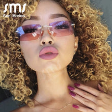 Load image into Gallery viewer, Vintage Small Square Frame Sunglasses Women  Brand Rectangle Gradient Sun Glasses Retro Shades UV400