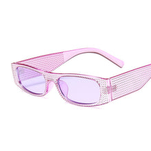 Load image into Gallery viewer, Vintage Small Square Sunglasses Women Imitation Diamond Sun Glasses Female Retro Evening Party Eyewear Oculos De Sol