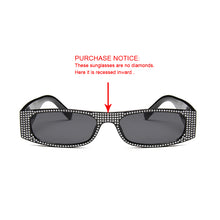 Load image into Gallery viewer, Vintage Small Square Sunglasses Women Imitation Diamond Sun Glasses Female Retro Evening Party Eyewear Oculos De Sol