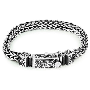 Vintage Solid 925 Sterling Silver Keel Thick Men Bracelet
