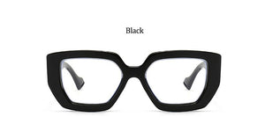 Vintage Square Big Frame Glasses Frame  wood frame glasses Female Transparent Optical Green Eyeglasses