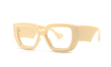 Load image into Gallery viewer, Vintage Square Big Frame Glasses Frame  wood frame glasses Female Transparent Optical Green Eyeglasses