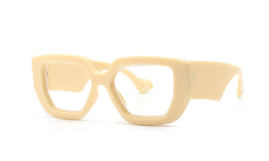 Vintage Square Big Frame Glasses Frame  wood frame glasses Female Transparent Optical Green Eyeglasses