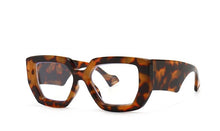 Load image into Gallery viewer, Vintage Square Big Frame Glasses Frame  wood frame glasses Female Transparent Optical Green Eyeglasses