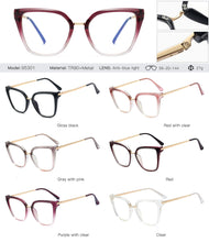 Load image into Gallery viewer, Vintage Square Cat Eye Anti-blue Light Glasses Frames Men Women Optical Computer Glasses