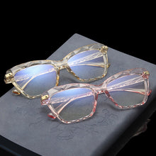 Load image into Gallery viewer, Vintage Square Clear Glasses Women 2023 Transparent Lens Cat Eye Fake Glasses Spectacle Frame Anti Blue Light Eyeglasses