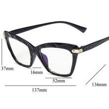 Load image into Gallery viewer, Vintage Square Clear Glasses Women 2023 Transparent Lens Cat Eye Fake Glasses Spectacle Frame Anti Blue Light Eyeglasses