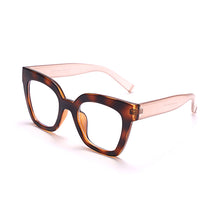 Load image into Gallery viewer, Vintage Square Eyeglasses Frame For Women Computer Anti Blue Light Glasses Leopard Cat Eye Transparent Lens Fake Glasses