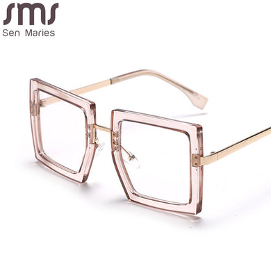 Occhiali da vista quadrati vintage da donna occhiali oversize retrò lenti trasparenti occhiali da vista da donna montature per occhiali classiche