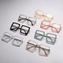 Load image into Gallery viewer, Vintage Square Eyeglasses Women Retro Overized Glasses Clear Lens Ladies Optical Eyeglasses Classic Spectacle Frames