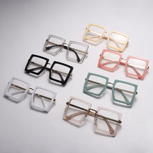 Load image into Gallery viewer, Vintage Square Eyeglasses Women Retro Overized Glasses Clear Lens Ladies Optical Eyeglasses Classic Spectacle Frames
