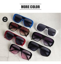 Load image into Gallery viewer, Vintage Square One Piece Sunglasses Eye Wear Vintage Unisex Brand Designer Flat Top Clear Gradient Sun Glasses Shades UV400
