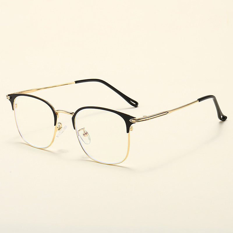 Vintage Square Optical Eye Glasses Frames Metal Men Classic Business Clear Transparent Frame Eyeglasses oculos