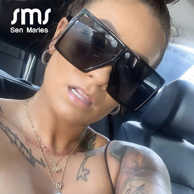 Vintage Square Oversized Sunglasses Women Sun Glasses Lady Brand Designer Retro Men Shades Gafas Oculos De Sol UV400