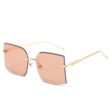 Load image into Gallery viewer, Vintage Square Rimless Sunglasses Women Retro Sun Glasses Shades  Brand Metal Sunglass UV400 Eyewear