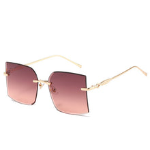 Load image into Gallery viewer, Vintage Square Rimless Sunglasses Women Retro Sun Glasses Shades  Brand Metal Sunglass UV400 Eyewear