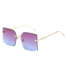 Load image into Gallery viewer, Vintage Square Rimless Sunglasses Women Retro Sun Glasses Shades  Brand Metal Sunglass UV400 Eyewear