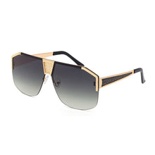 Load image into Gallery viewer, Vintage Square Sunglasses 2023 Men One-Piece Trendy Classic Eyewear Half Frame Oversize Women Sun glasses Lunettes