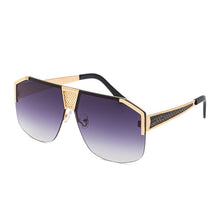 Load image into Gallery viewer, Vintage Square Sunglasses 2023 Men One-Piece Trendy Classic Eyewear Half Frame Oversize Women Sun glasses Lunettes