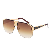 Load image into Gallery viewer, Vintage Square Sunglasses 2023 Men One-Piece Trendy Classic Eyewear Half Frame Oversize Women Sun glasses Lunettes