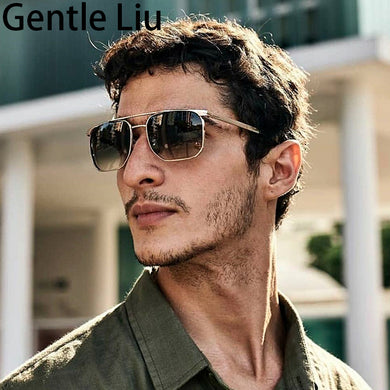 Vintage Square Sunglasses Men Brown 2023  Brand Retro Sun Glasses for Male Anti Blue Light Eyeglasses Gafas De Sol Mujer