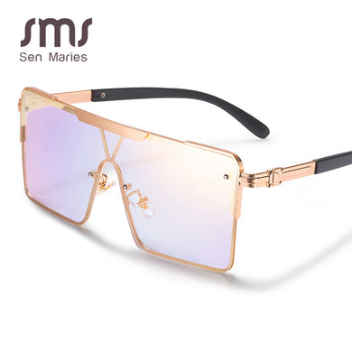 Vintage Square Sunglasses Men Women  Brand Mirror One Piece Goggle Sun Glasses Male Ladies Eyeglasses UV400 oculos