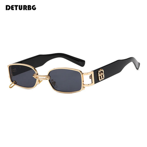 Occhiali da sole quadrati vintage Anello in metallo Designer di lusso da donna Divertenti occhiali da sole Tonalità per uomo Oculos UV400 2022 Marca SG038
