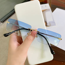 Load image into Gallery viewer, Vintage Square Sunglasses Small Women Rimless Sun Glasses Shades  Brand Metal Sunglass UV400 Eyewear