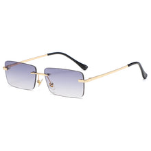 Load image into Gallery viewer, Vintage Square Sunglasses Small Women Rimless Sun Glasses Shades  Brand Metal Sunglass UV400 Eyewear