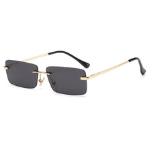 Load image into Gallery viewer, Vintage Square Sunglasses Small Women Rimless Sun Glasses Shades  Brand Metal Sunglass UV400 Eyewear