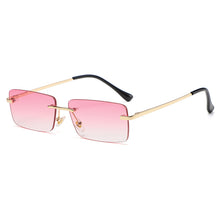 Load image into Gallery viewer, Vintage Square Sunglasses Small Women Rimless Sun Glasses Shades  Brand Metal Sunglass UV400 Eyewear