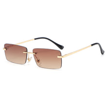 Load image into Gallery viewer, Vintage Square Sunglasses Small Women Rimless Sun Glasses Shades  Brand Metal Sunglass UV400 Eyewear